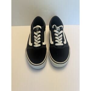 Vans Old Skool Black White Womens 5.5 Low Top Skate Sneakers Shoes